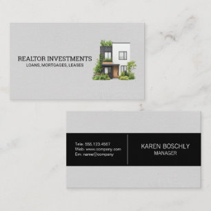 Modern startsida Realtor Visitkort