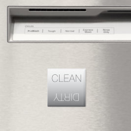 Modern Steel Grått Clean eller Dirty Dishwasher Ma Magnet