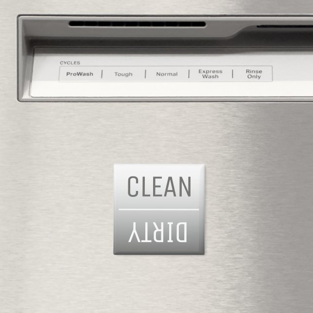 Modern Steel Grått Ombre Dishwasher Magnet (In Situ (Dishwasher))