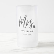 Modern Stein Bride Beer Mugg: Bröllop Gift