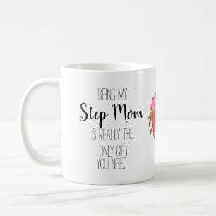 Modern Step Mamma är bara blommigtens lustiga hjär Kaffemugg