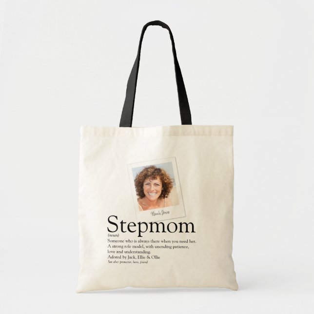 Modern Stepmom Bonus Mom Definition Foto Tygkasse (Framsidan)