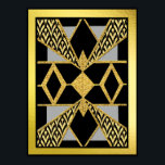 Modern Stil Art Deco Geometric Poster<br><div class="desc">Jag skapade den här poster i Black, Grått och Guld. Jag har kallat det en modern konst deco-design eftersom det är ett modernt sätt att ta på sig konst deco. I kärlek, som det har blivit, och tänka, skulle det se underbart ut på ram som en utskrift för väggen hemma....</div>
