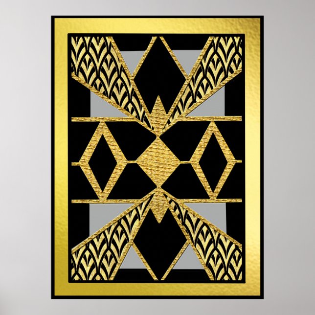 Modern Stil Art Deco Geometric Poster (Framsidan)