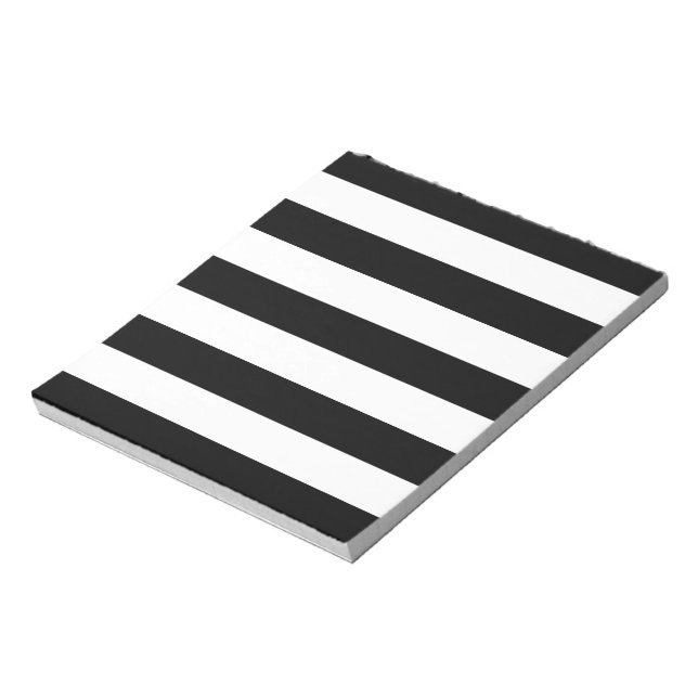 Modern Stil Black and White Rand Anteckningsblock (Roterad)