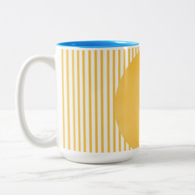 Modern stil-designkonst Två-Tonad mugg (Vänster)