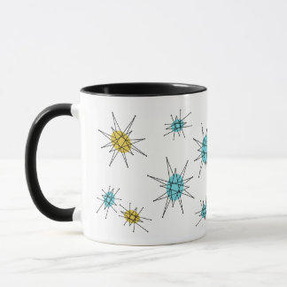 Modern stil för mitt- århundrade, atom- Starburst Mugg
