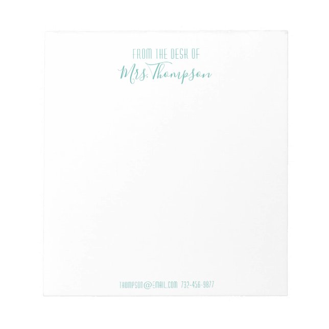 Modern stil från skrivbordet i Namn Anteckningsblock (Framsida)