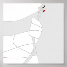 Modern Stil Glamour Färgning Poster Miss Jazzy