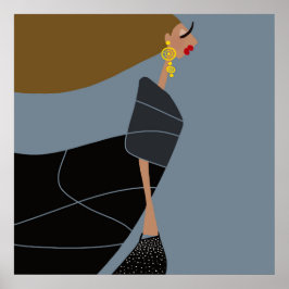 Modern Stil Glamourös Mode Konst Poster Miss Jazzy