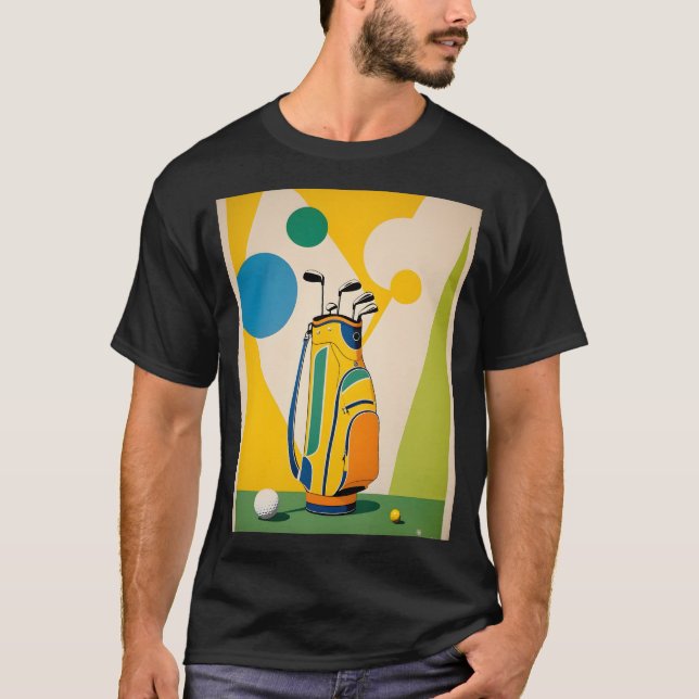 Modern Stil Golf-Klubbar i mitten av århundradet T Shirt (Framsida)
