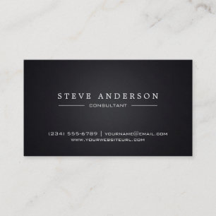 Modern Stil i vanlig svart Professionell Visitkort