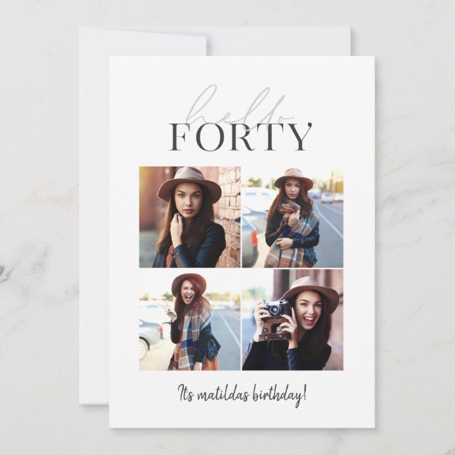 Modern stil och geometrisk 40-årsmultifoto (Framsida)