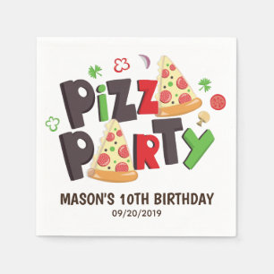 Modern Stil Pizza Party Pappersservett