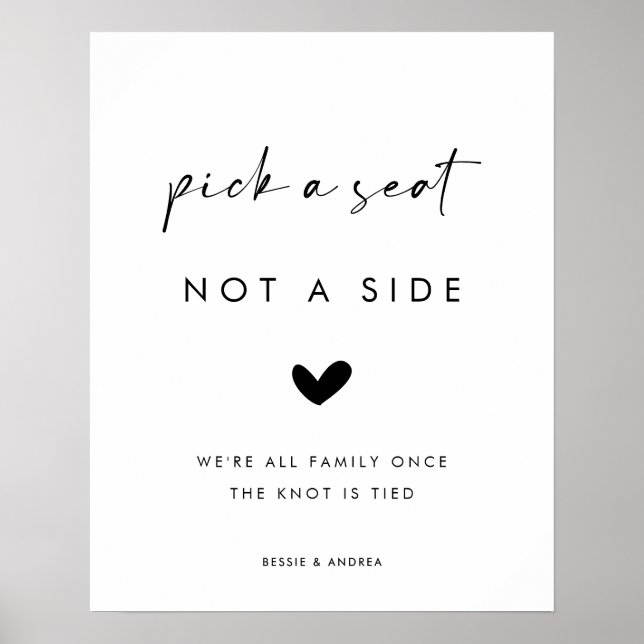 Modern Stil Plocka ett säte som inte är ett öppet  Poster (Framsidan)