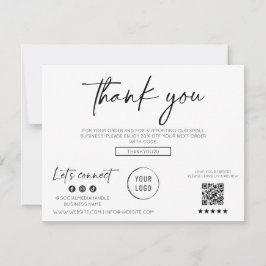 Modern stil - tackkort för företag inbjudningar