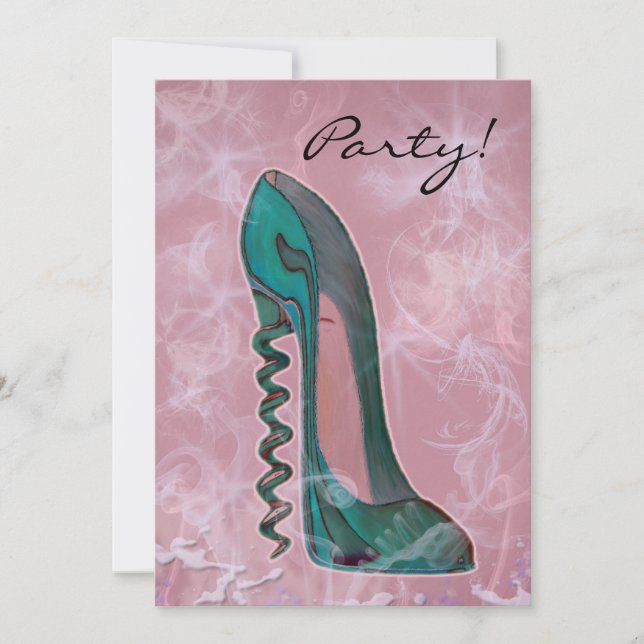 Modern Stiletto Shoe Art-inbjudan Inbjudningar (Framsida)