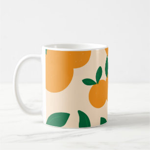 Modern Stilfull Citrusfrukt Apelsinmönster Kaffemugg