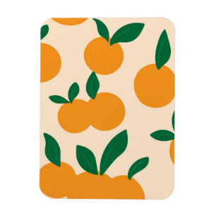 Modern Stilfull Citrusfrukt Apelsinmönster Magnet