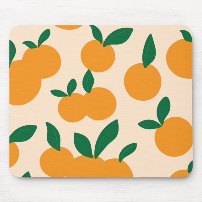 Modern Stilfull Citrusfrukt Apelsinmönster Musmatta (Framsidan)