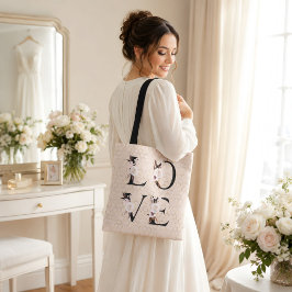 Modern Stilfull Elegant Blommig Kärlek Tygkasse
