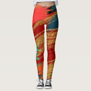 Modern stilfull Färgrik guld Glitter Leggings