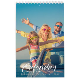 Modern Stilfull Foto Familj 2026 Kalender