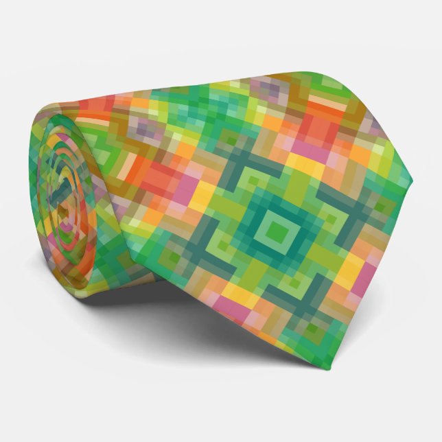 Modern Stilfull Fyrkant Triangel Polygon Mönster Slips (Rullad)