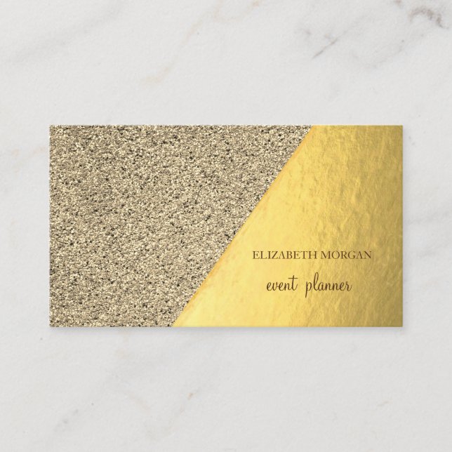 Modern Stilfull Guld, Marmor, Geometrisk Visitkort (Framsida)