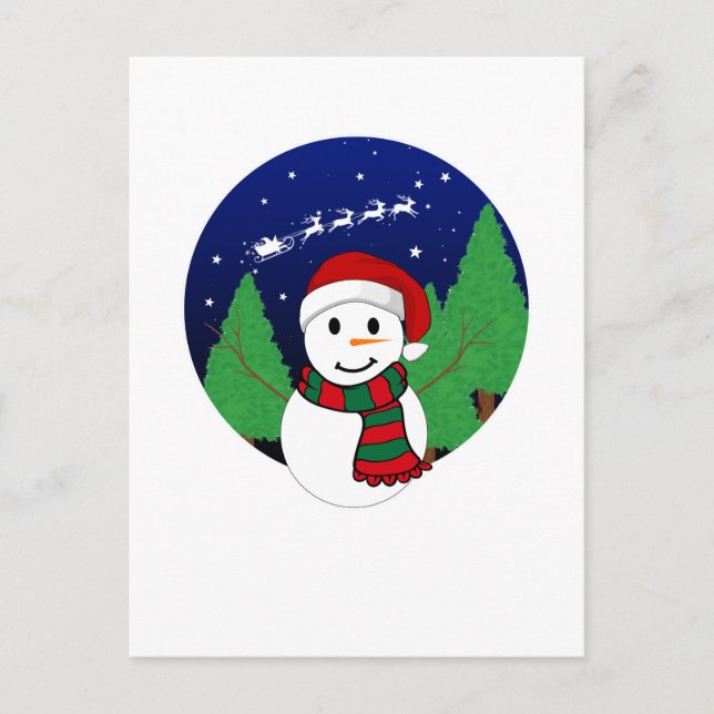 Modern stilfull konst illustration juldesign  vykort (Framsida)