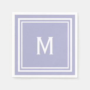 Modern Stilfull Lavendel Anpassad Monogram Pappersservett