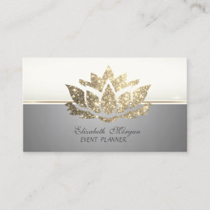 Modern Stilfull Lyx Professionell Glitter Lotus Visitkort