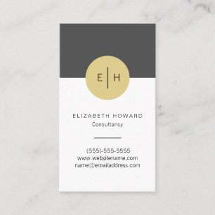 Modern stilfull Monogramvisitkort No.2 Visitkort