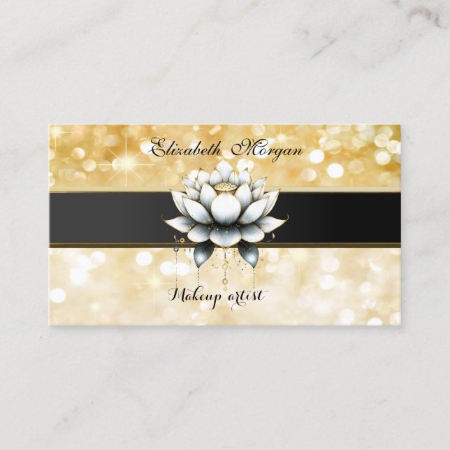 Modern Stilfull Professionell Lotus Bokeh Visitkort (Framsida)