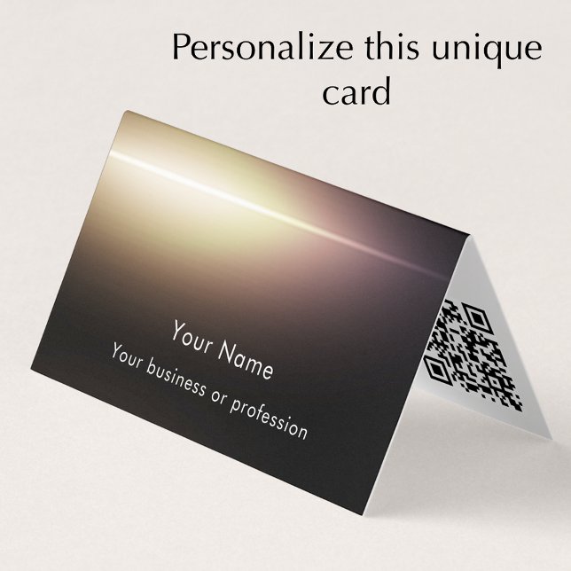 Modern Stilfull QR-kodsteknik Anpassad Mall Visitkort (Customize this unique modern business card template. Custom text front and back. QR code inside.)