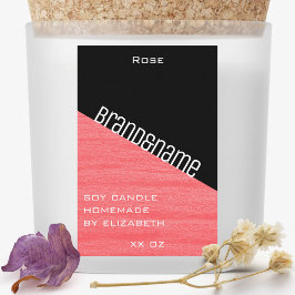 Modern Stilfull Rosa Svart Två Färger Ljus & Mat Etikett
