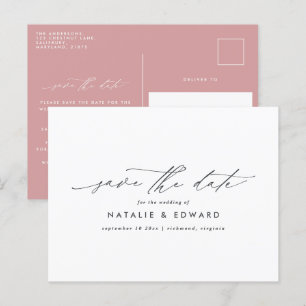 Modern stilfull skript elegant typografi bröllop meddelande vykort