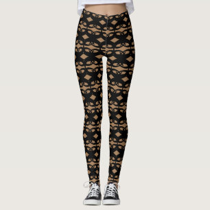 Modern Stilfull Svart och Beige Leggings