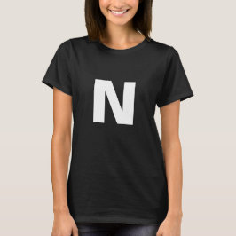 Modern Stilfull Trendig Initialbokstav Monogram T Shirt