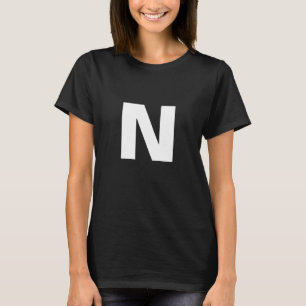 Modern Stilfull Trendig Initialbokstav Monogram T Shirt