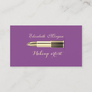 Modern Stilfull Violett -Smink-Läppstift Visitkort