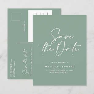Modern stilfullt manus elegant typografi bröllop a meddelande vykort