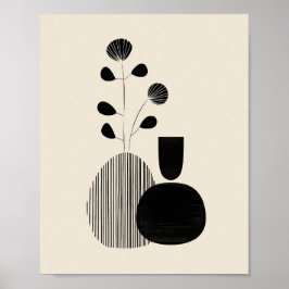 Modern stilleben – minimalistisk botanisk tryck