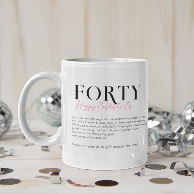 Modern Stilren 40-årsdag  Kaffemugg (Skapare uppladdad)