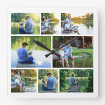 Modern stilren 8-foto collage