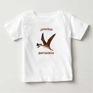Modern stilren design monogram Babysaurs vit T Shirt