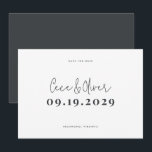 Modern stilren enkel typografi bröllop spara  datumet<br><div class="desc">Modern stilren elegant typografi bröllop spara datum inbjudan. Modern minimalistisk stilren design. Alla färger kan anpassas.</div>