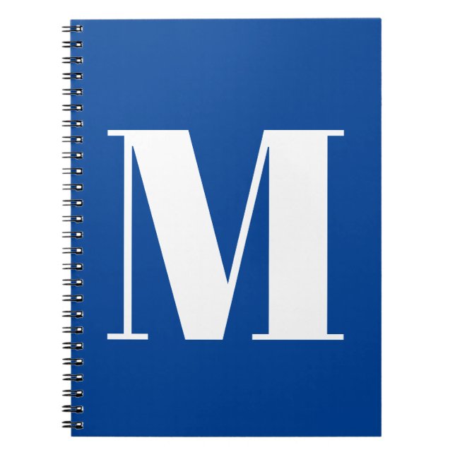 Modern stilren initialbokstav monogram anteckningsbok (Framsidan)