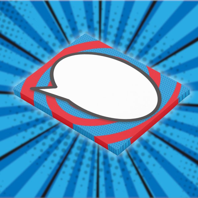 Modern stilren pratbubbla för serietidningar post-it block (Modern Stylish Comic Book Speech Bubble Post-it Notes)