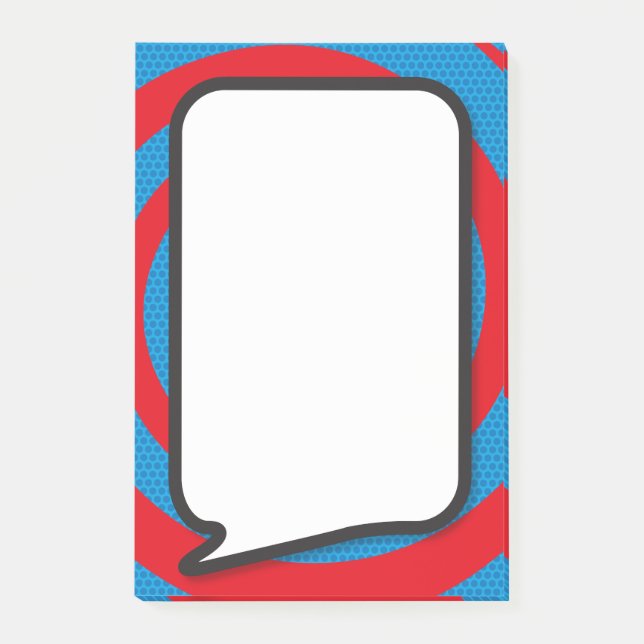 Modern stilren pratbubbla för serietidningar post-it block (Framsida)